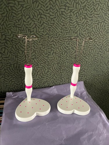 Wooden painted doll stands - wooden,