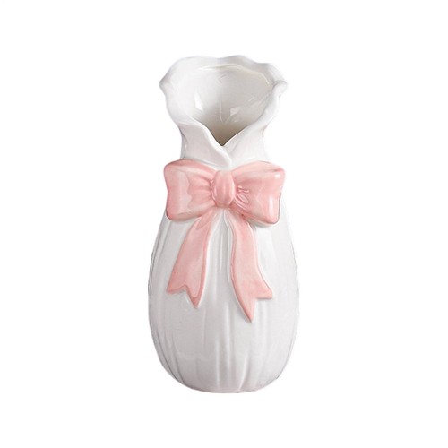 White ceramic bow - white,