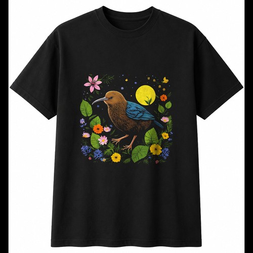 Botanical kiwi bird - botanical,