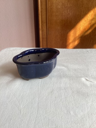 Small blue ceramic glazed - small,