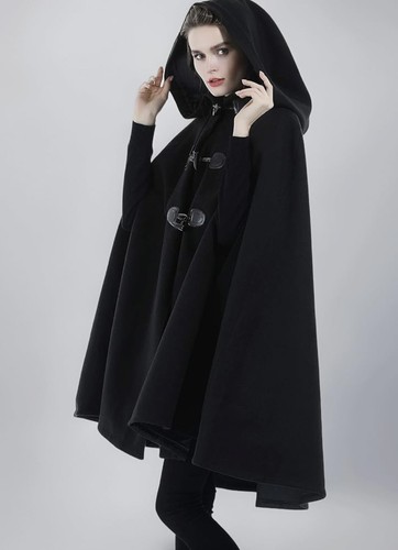 Hooded cape coat - cape,
