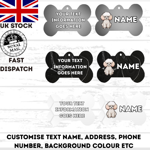Toy poodle dog personalised - dog,