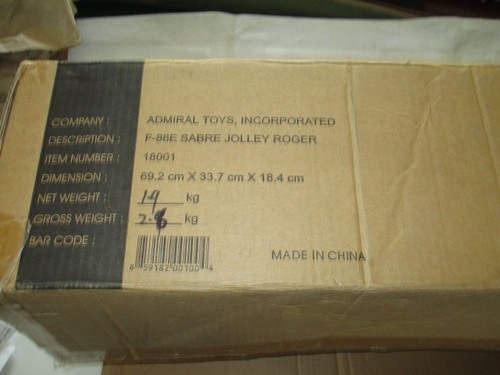 Admiral toys 18 - admiral, f-86e