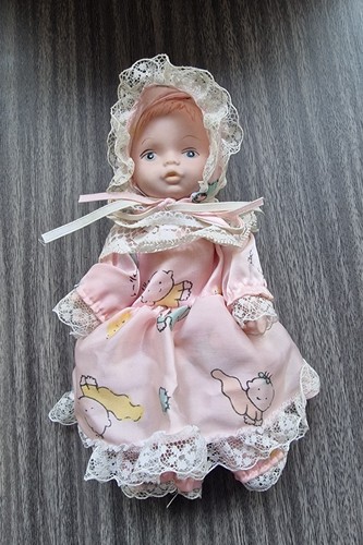 Porcelain doll pink dress - dress, &