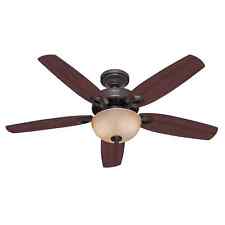 Ceiling fan Light with Pull chains Hunter Builder Deluxe Bronze Fan Lighting
