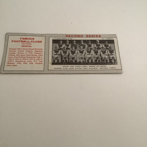 1965 typhoo tea football clubs - tea,