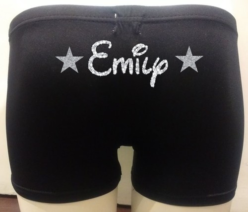 Personalised lycra black dance - personalised,