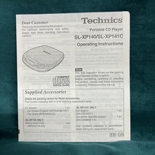 Technics Cd Player SL-XP140/SL-XP141C Original Operating Instructions / Manual