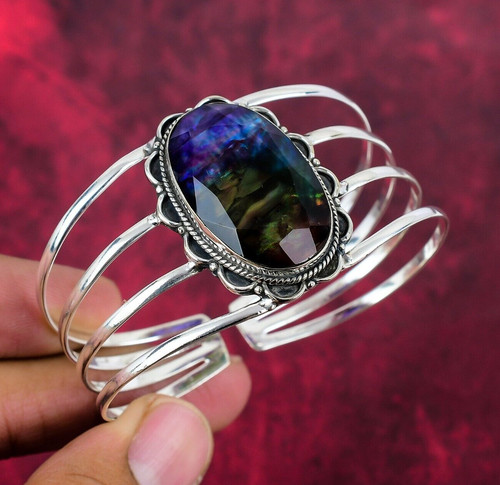 Ammolite gemstone handmade - ammolite, 925
