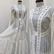 Antique Edwardian White Sheer