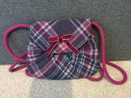 Ness purple tartan tweed wool - purple,