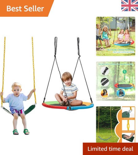 Double kids swing set saucer - saucer, &