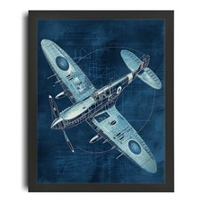 Spitfire blueprint poster - blueprint,