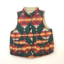 Ralph Lauren Navajo Gilet Large Women Aztec Southwestern Reversible Body Warmer
