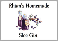8 Personalised Homemade Sloe