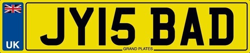 Number plate initials jy15 - plate,