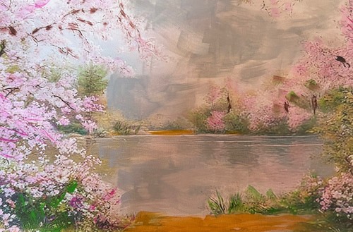 Hand painted canvas - hand,