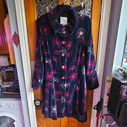 Jaba navy velvet floral - velvet,