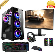 22" Full Setup Gaming PC Bundle Core i5 16GB 1TB HDD + SSD GT730 4GB WIN 11 P
