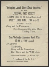 THE BEATLES - Concert Flyer /