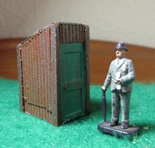 Corrugated iron privy hut - OO Gauge/1:76 scale model railway accessory- Painted