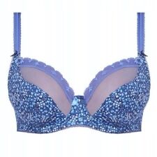 Freya Jasmine Meadow Denim Blue Ditsy Floral Plunge Bra.