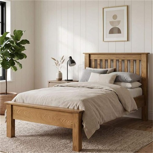 Solid oak single - solid, end