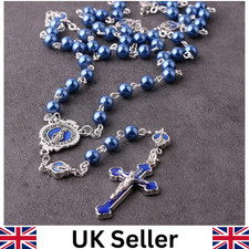 Blue catholic rosary - beads,