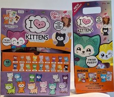 Topps I Love Heart Kittens. Cute Figures Collection. 18 Fuzzy kittens to collect