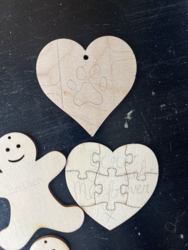 Wood blanks bundle heart - blanks,