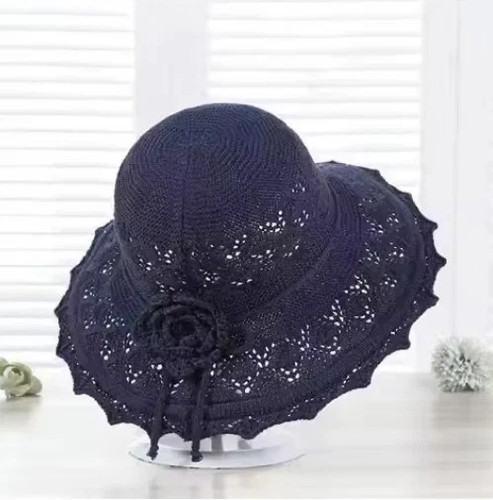 Ladies foldable sun cap - foldable, beach