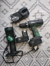 Hitachi DV 18DCL2 Cordless 18V Hammer Drill Driver With  Battery Charger 