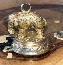 Antique chalcedony elephant - chalcedony,