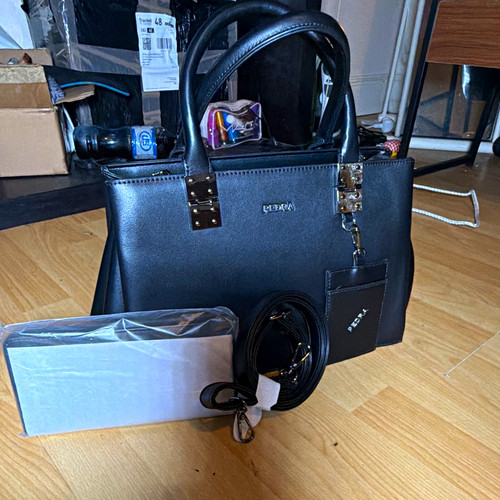 Hobbs black leather tote top - hobbs,