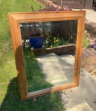 "Antique" Pine Mirror 58cm by 73cm approx great condition