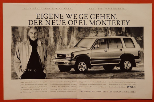 Opel monterey advertisement - opel,