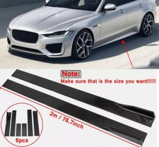 Glossy Black Side Skirt Lips Splitter Body Kit For Jaguar XF XE XJ R SPORT 78.7'