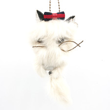 GUCCI Bag charm Cat white