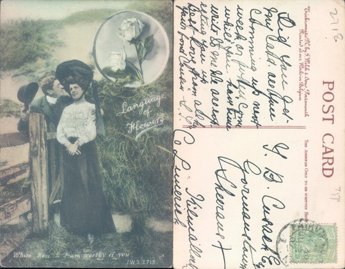 Victorian couple and flowers