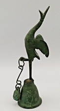 Bronze or Brass Table Stork Crane Bird Bell