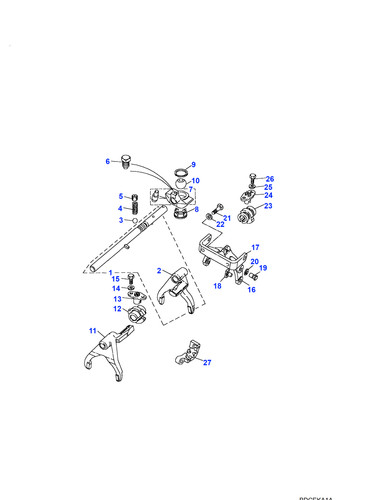 Land rover ball selector yoke - selector,