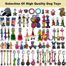 The Pet Store Quality Dog Toys Throwers Chews Treat-Rings Squeaky Plush Tuggers