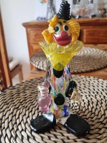 Murano glass clown figurine - glass,