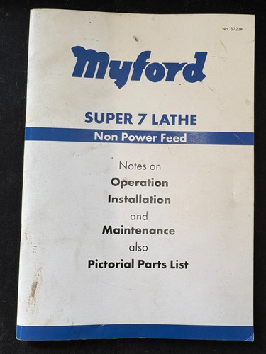 Used myford super lathe - myford, 7