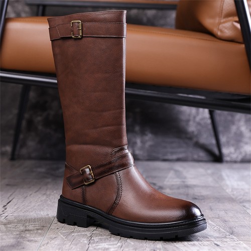 Men western motorcycle boots - western,