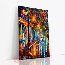 Leonid Afremov Night Old Cafe