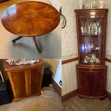 round table coffee Stereo, corner unit Dresser  wood ‘regency Style’ Womacks