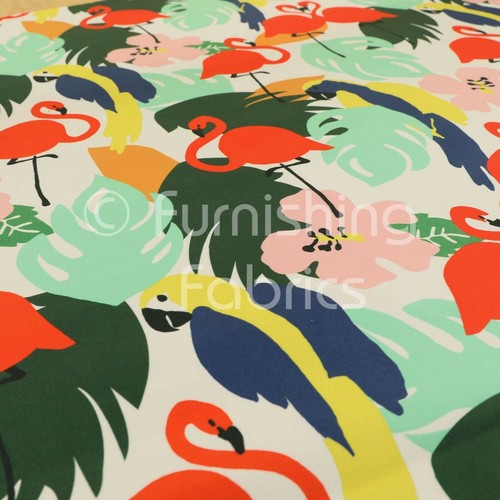 Pink flamingo blue yellow - blue,