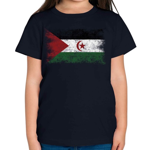 Western sahara distressed flag - western,