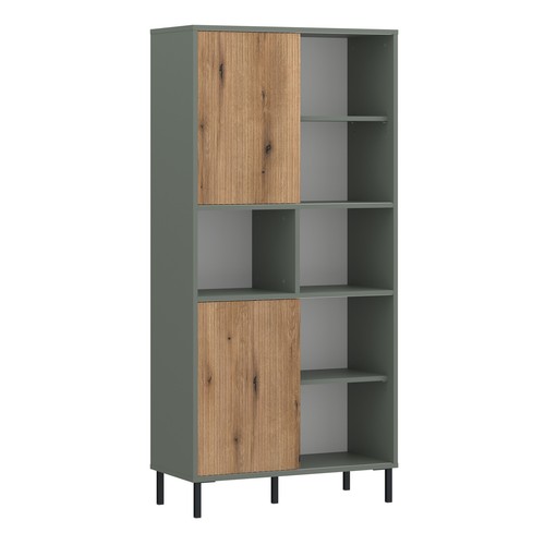 Green oak bookcase 2 - oak,